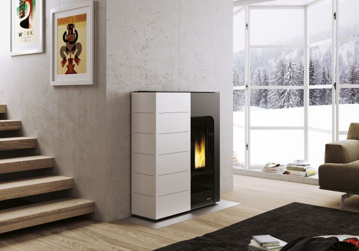 Pellet heating stove - ECOFIRE ELDORA - PALAZZETTI LELIO - 5 kW10 kW /  corner / contemporary